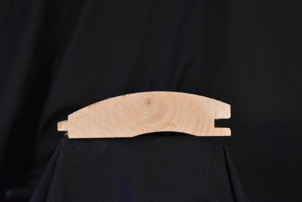 6" D Log Siding Profile - T&G Joint