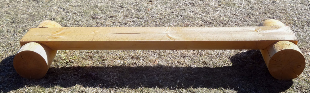 12" Round Log Bench