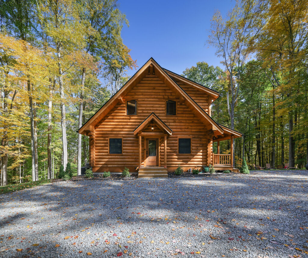 Log Home in the woods