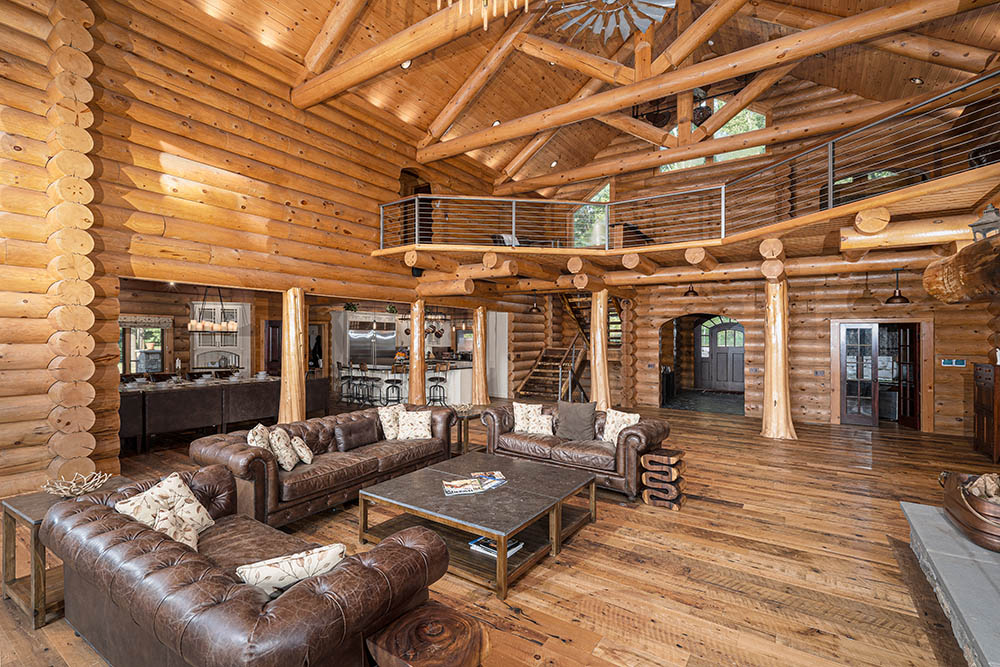 Log home interior