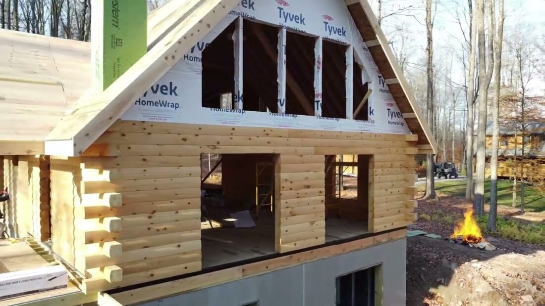 Log Home Build Progress Video